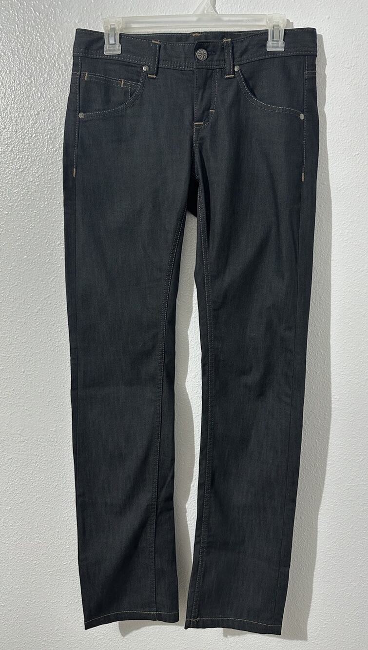 Athleta Jeans Womens 4 Black Denim Cotton Blend Stretch Mid Rise Dark Wash